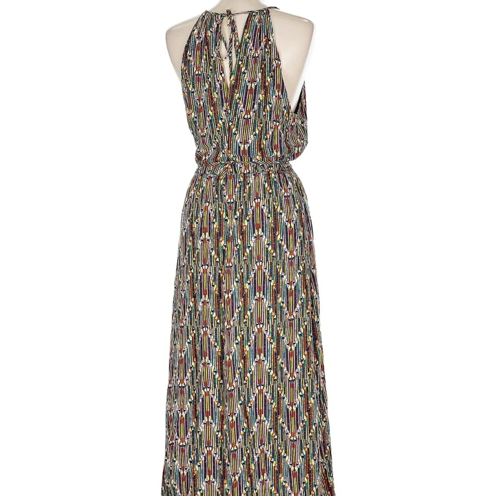 Molly Bracken Brown Tan Sleeveless Halter Maxi Sundress - Picture 2 of 3